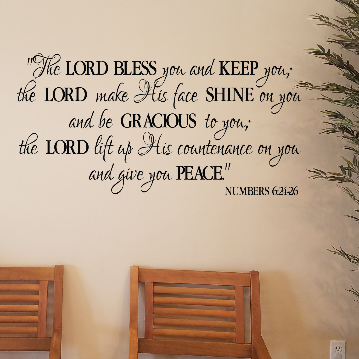 Numbers V Vinyl Wall Decal The Lord Bless You And Keep You