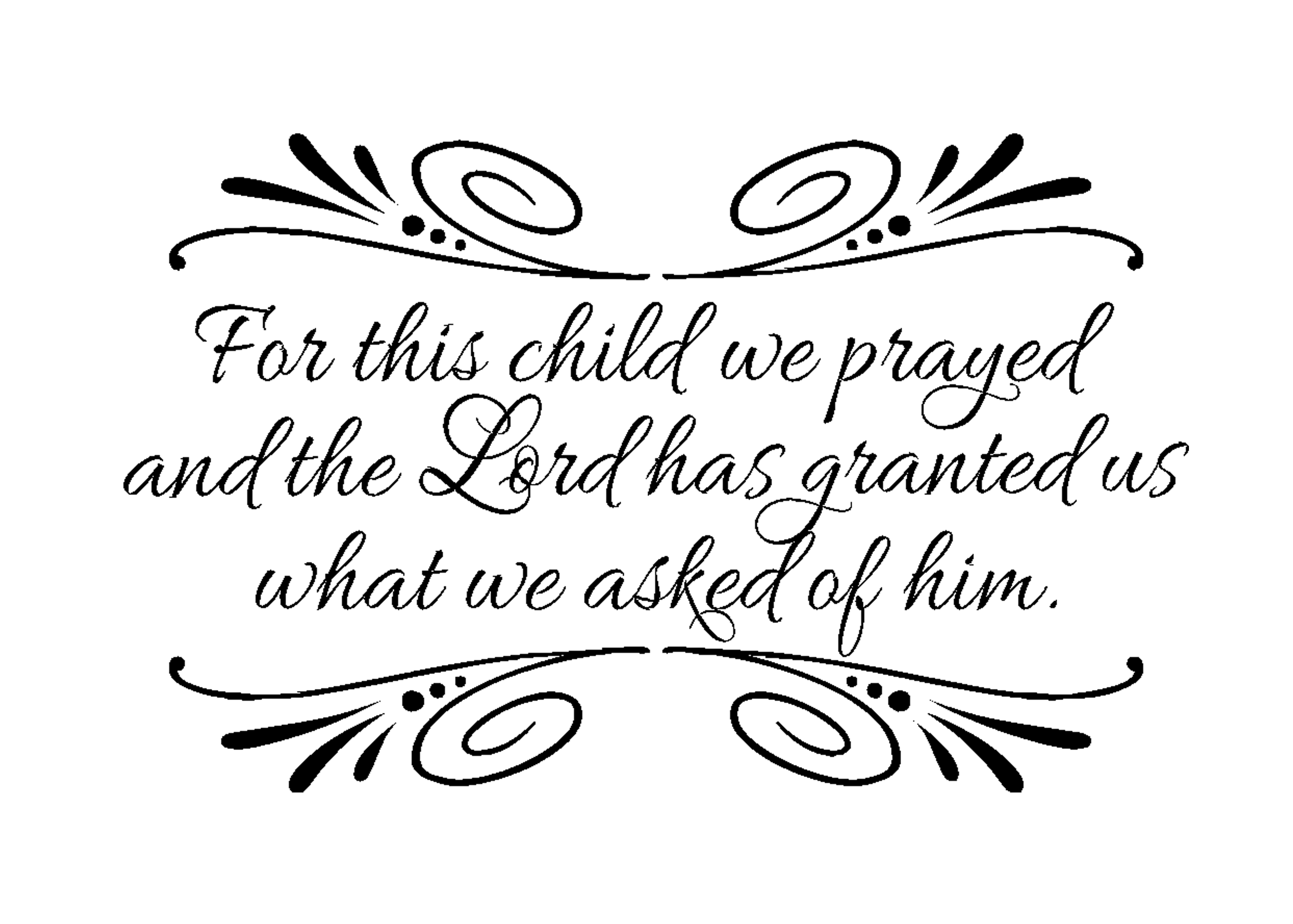 1 Samuel 1 27-Framed-For this child we prayed