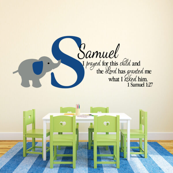 1 Samuel 1:27 Vinyl Wall Decal 3
