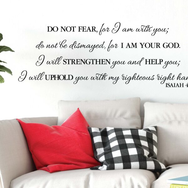 Isaiah 41:10 Vinyl Wall Decal