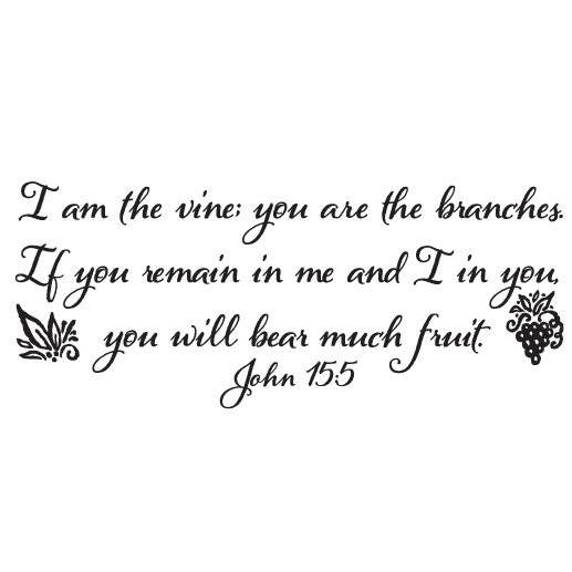 John 15:5 I am the vine; you are the branches. If you remain in me and I in you, you will bear much fruit - Image 2