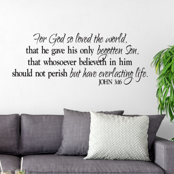 John 3:16 Vinyl Wall Decal 2