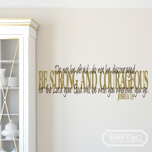 Joshua 1v9 Vinyl Wall Decal 1