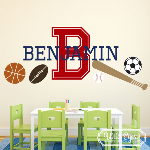 Sports Monogram Print, Custom Monogram Sports Themed, Sports Nursery Wall  Art, Sports Room Wall Art, Sports Themed Wall Decor 