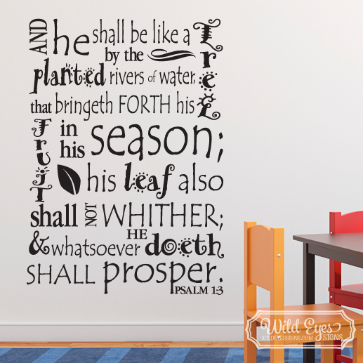 Psalm 1:3 Vinyl Wall Decal