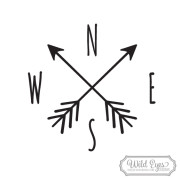 Compass Vinyl Wall Decal Circle North South East West Directional