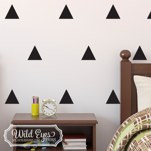 Triangles Vinyl Wall Decal Nursery Toddler Room Geometric Pattern - Wall Pattern Decals For Nursery