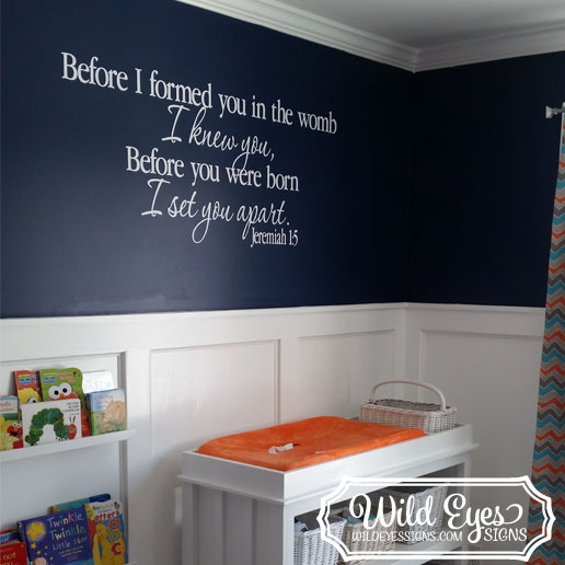 Jeremiah 1:5 Vinyl Wall Decal 4