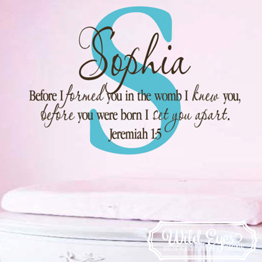 Jeremiah 1v5 Vinyl Wall Decal version 7