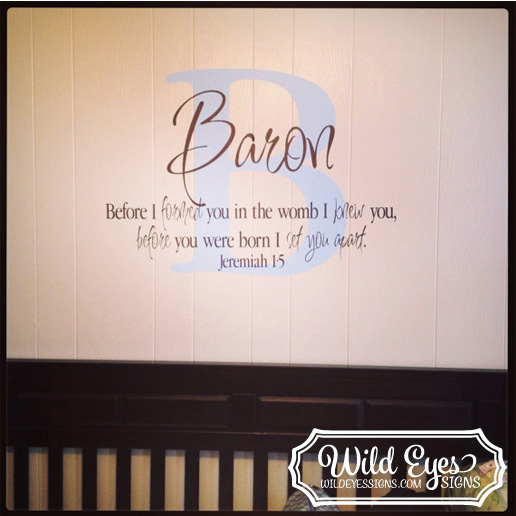 Jeremiah 1v5 Vinyl Wall Decal version 8