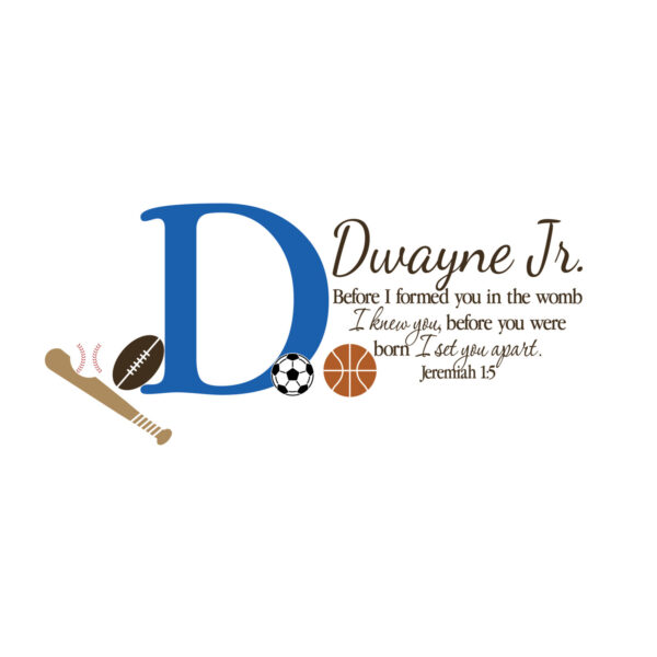 Jeremiah 1v5 Before I formed you in the womb Vinyl Wall Decal 15