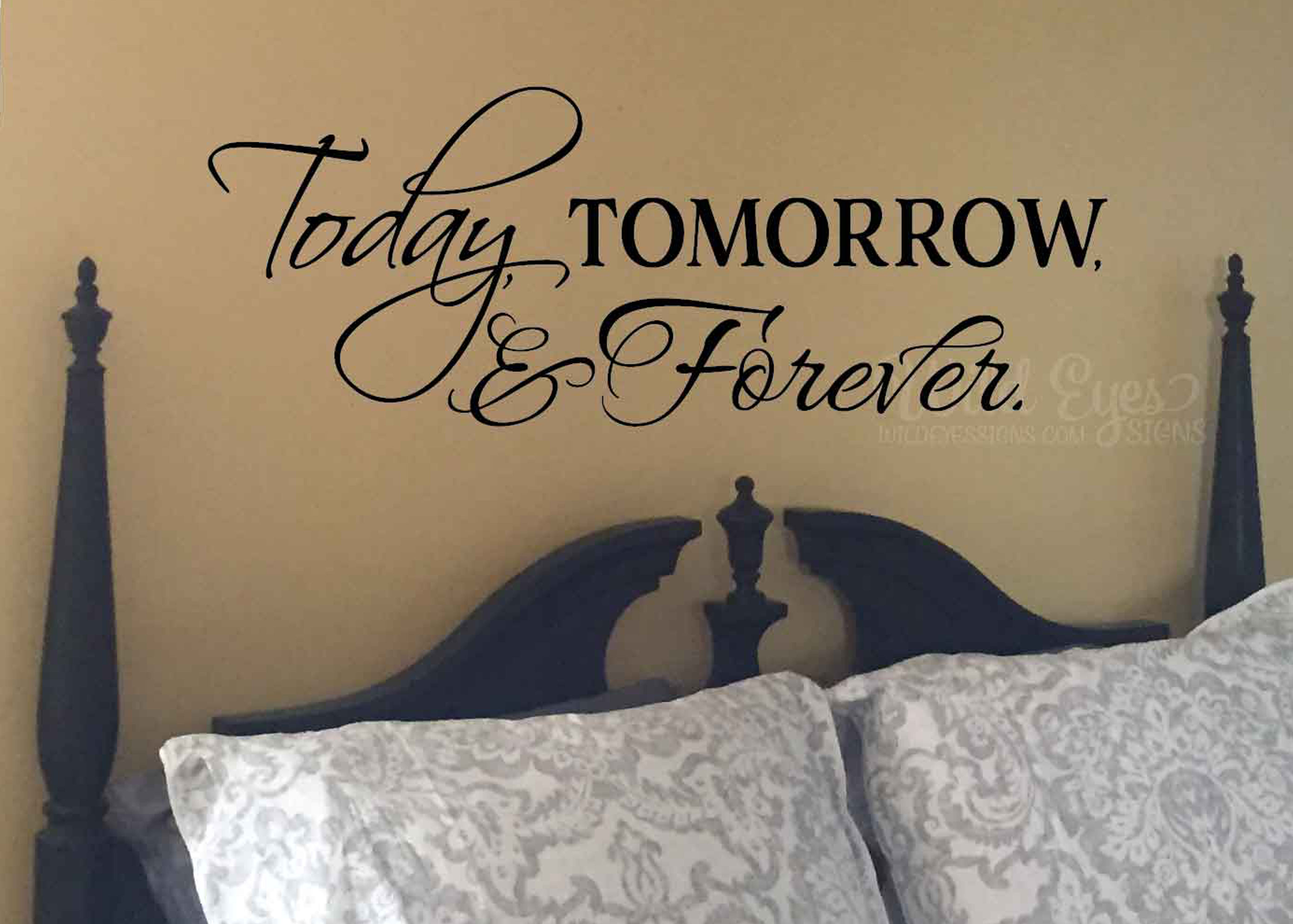 Today Tomorrow Forever Vinyl Wall Decal Master Bedroom Romantic Saying Vinyl Decal Wall Sticker Inspirational Saying Hh2088