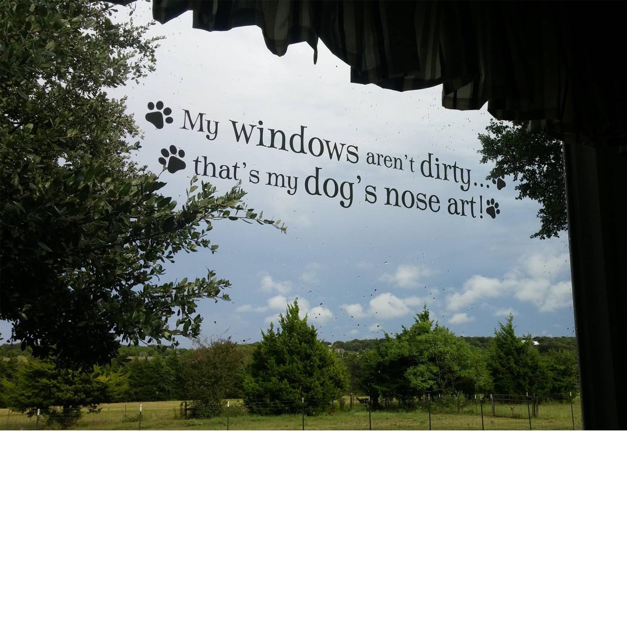 My windows aren't dirty, that's my dog's nose art!, Wall Decal, Bay Window Decal, Dog Decal, Paw Prints, Window Decal, Vinyl Decal, HH2124 - Image 4