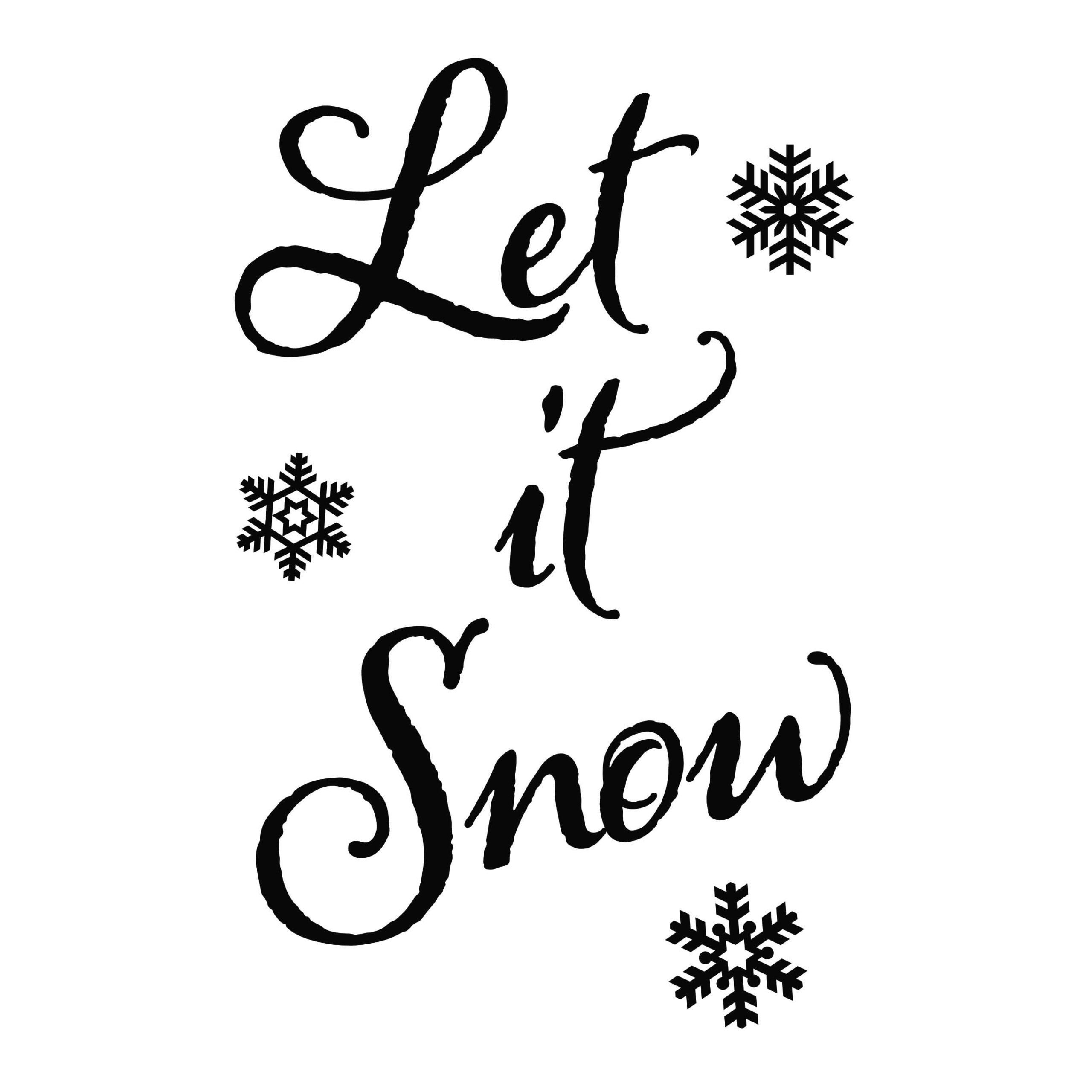 Let it Snow - Christmas Seasonal decoration vinyl wall lettering, Wall Decal, Wall Decor, Holiday, Snow flakes, frozen flakes, HH2125 - Image 2
