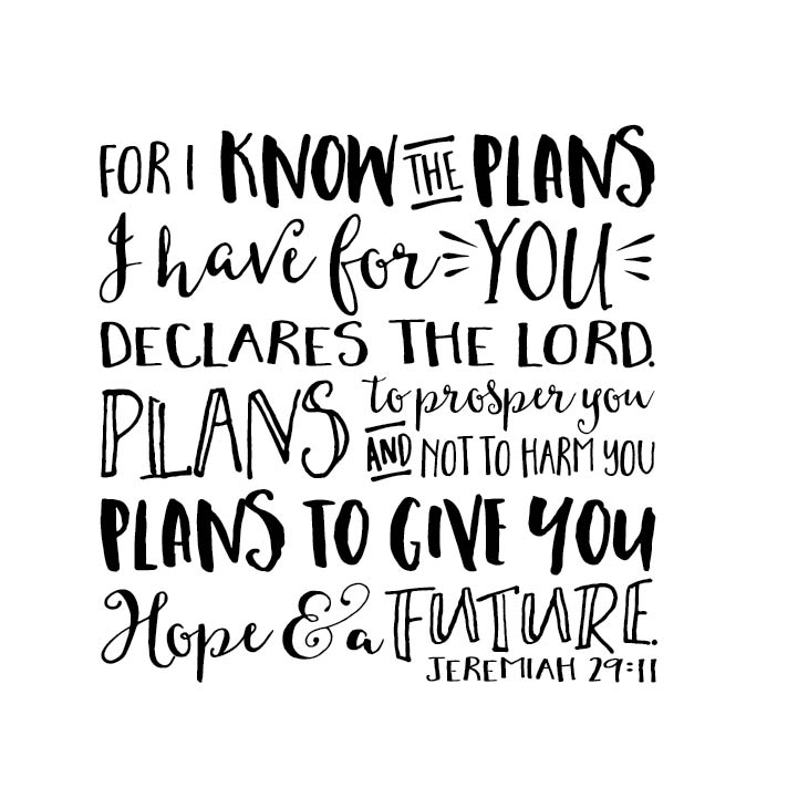 Jeremiah 29:11 Vinyl Wall Decal 3 For I know the plans I have for