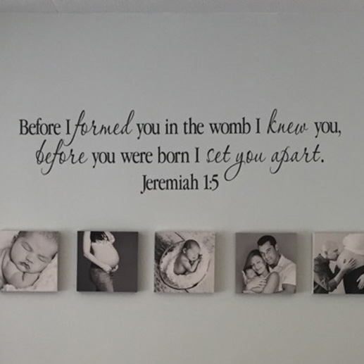 Jeremiah 1:5 Vinyl Wall Decal version 21