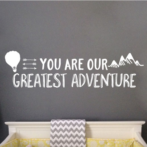 You are our greatest adventure Vinyl Wall Decal Nursery Quote Removable sticker Arrows Modern Nursery decor Modern Explorer nursery CT4573 - Image 2