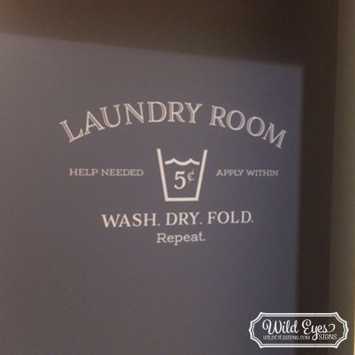 Laundry room help needed apply within Vinyl Wall Decal