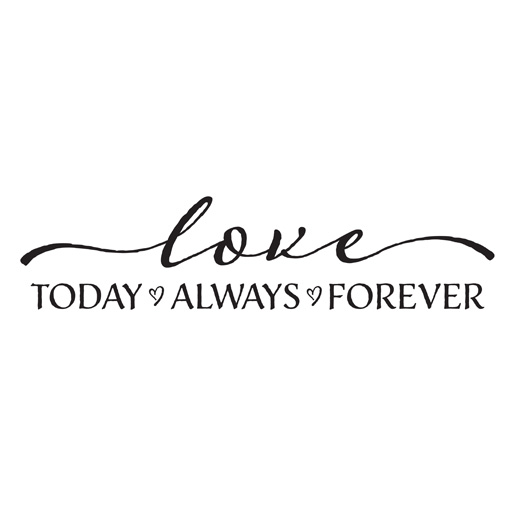 Love today always forever Vinyl Wall Decal by Wild Eyes Signs - Wall Art Hallway Foyer Living room Picture wall Decor Master bedroom Love phrase wall decal quote, HH2151 - Image 2