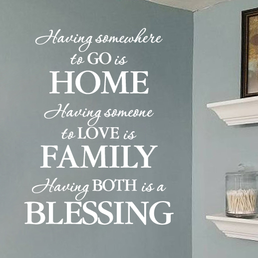 HOGAR FAMILIA BENDICION Vinyl Wall Decal, Spanish Quote