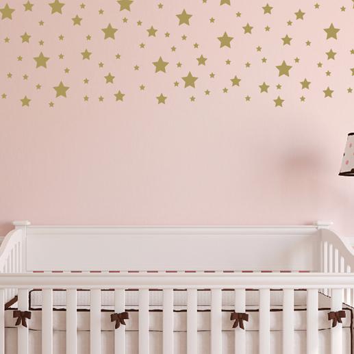 Gold Black Grey Stars Graffiti Line Wall Stickers for Kids Room Baby  Nursery Wall Decals Home