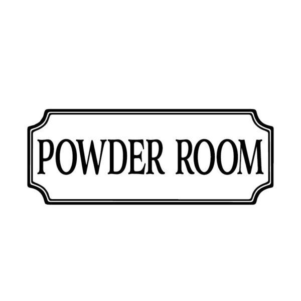 Powder Room Vinyl Decal