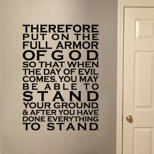 Ephesians 6:12-13 Bible Verse Decal Sticker4.5-Inches By 1.25-Inches