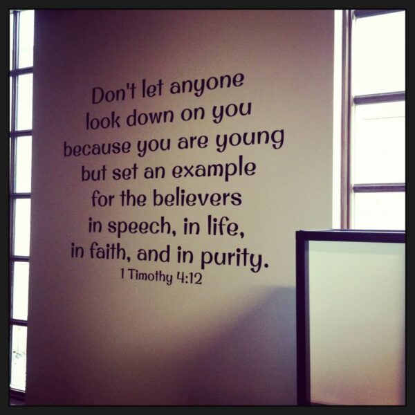 1 Timothy 4:12 Vinyl Wall Decal 1