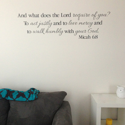 Micah 6:8 Vinyl Wall Decal 2 by Wild Eyes Signs, Act Justly Love Mercy Walk Humbly with your God, Vinyl Wall Lettering, Modern Christian Home Decor, Scripture Bible Verse, MIC6v8-0002 - Image 2
