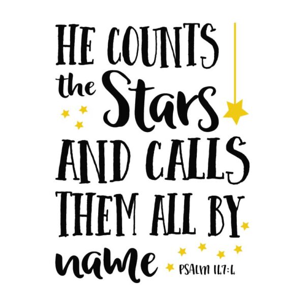 Psalm 147:4 Vinyl Wall Decal