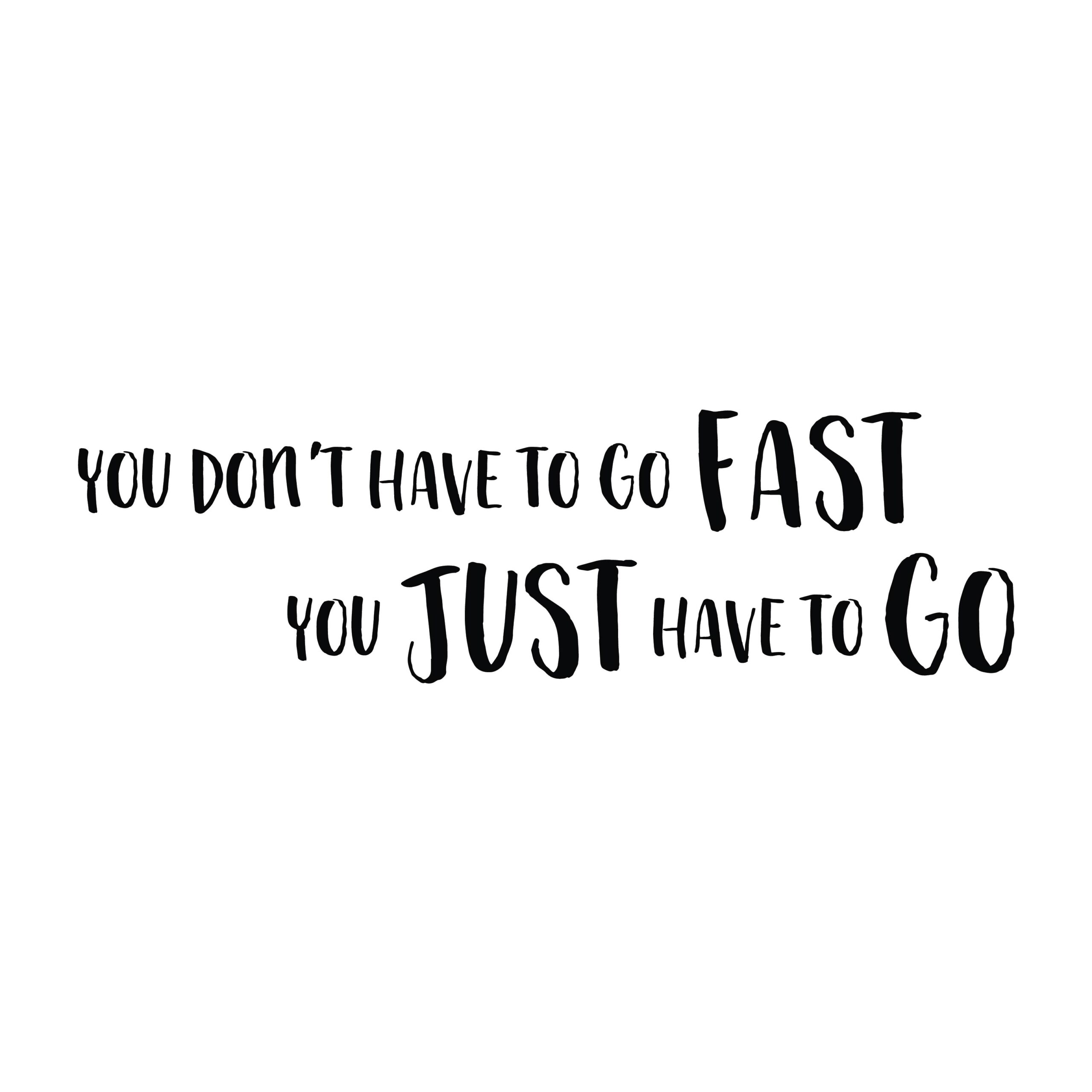 You don't have to go fast you just have to go Vinyl Wall Decal by Wild Eyes Signs, Motivational Quote, Gym Sign, Weight Room, Home Gym, Workout Room, HH2192 - Image 2