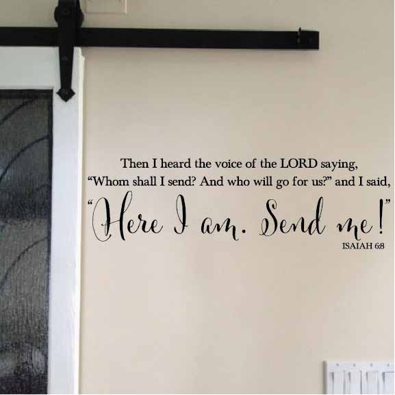 Isaiah 6:8 Vinyl Wall Decal 2