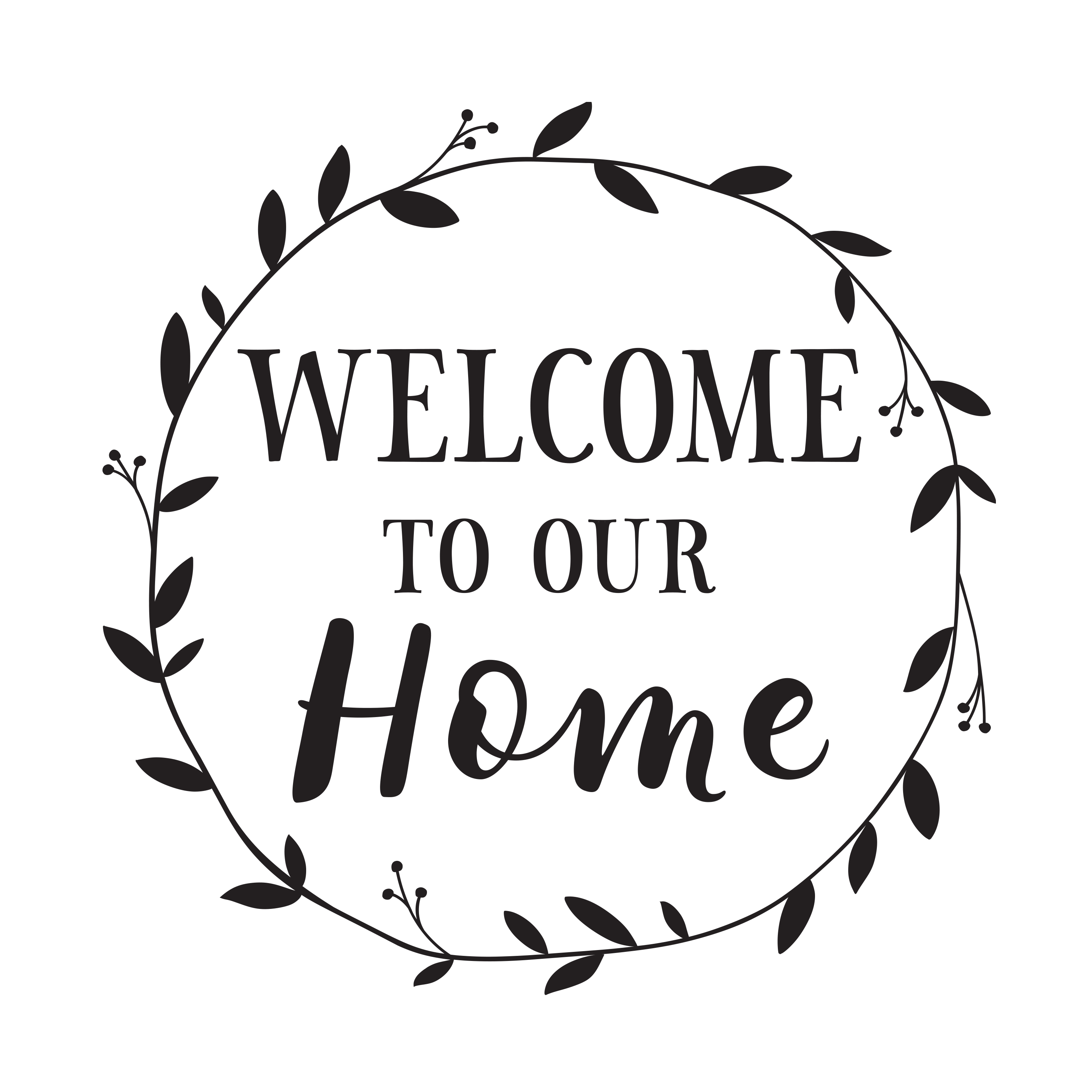 Welcome to our Home Vinyl Wall Decal, Entry Wall Art ...