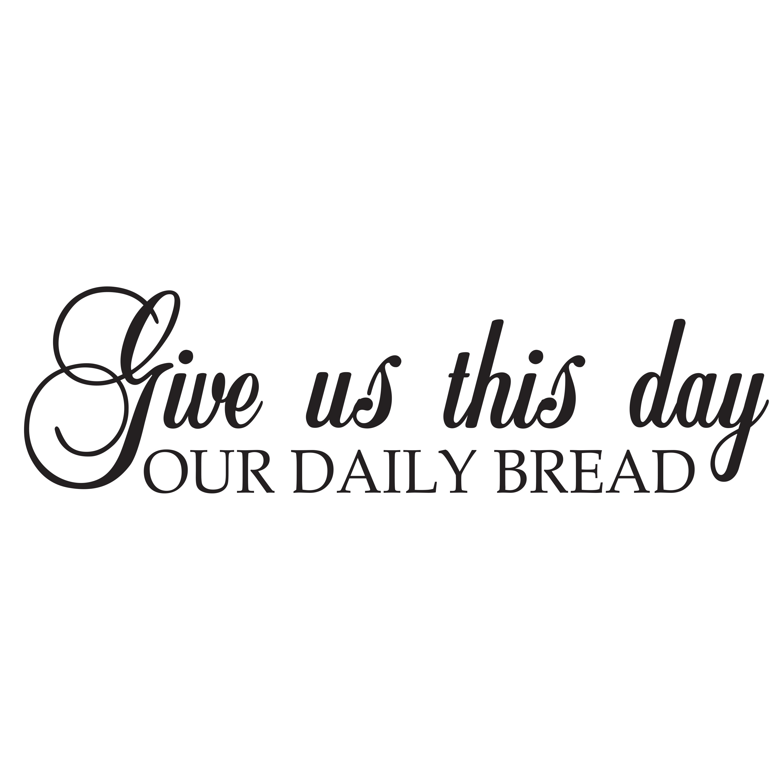 Give us This Day our Daily Bread Vinyl Wall Decal by Wild Eyes Signs, Kitchen Blessing, Common Prayer, Dinner Table Grace, Dining Room Art, Kitchen Sign, RE3139 - Image 3