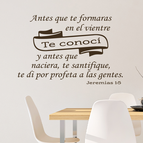 Jeremías 1v5 Vinyl Wall Decal 23 Spanish