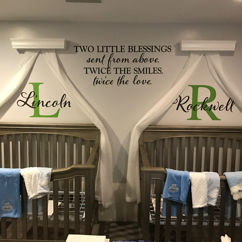 Two little blessings Vinyl Wall Decal by Wild Eyes Signs