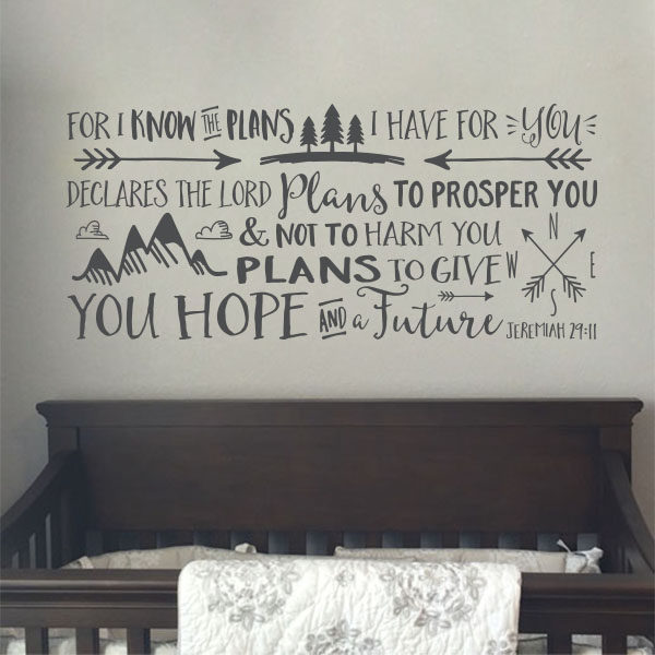 Jeremiah 29v11 Vinyl Wall Decal 1