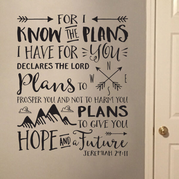 Jeremiah 29v11 Vinyl Wall Decal 2