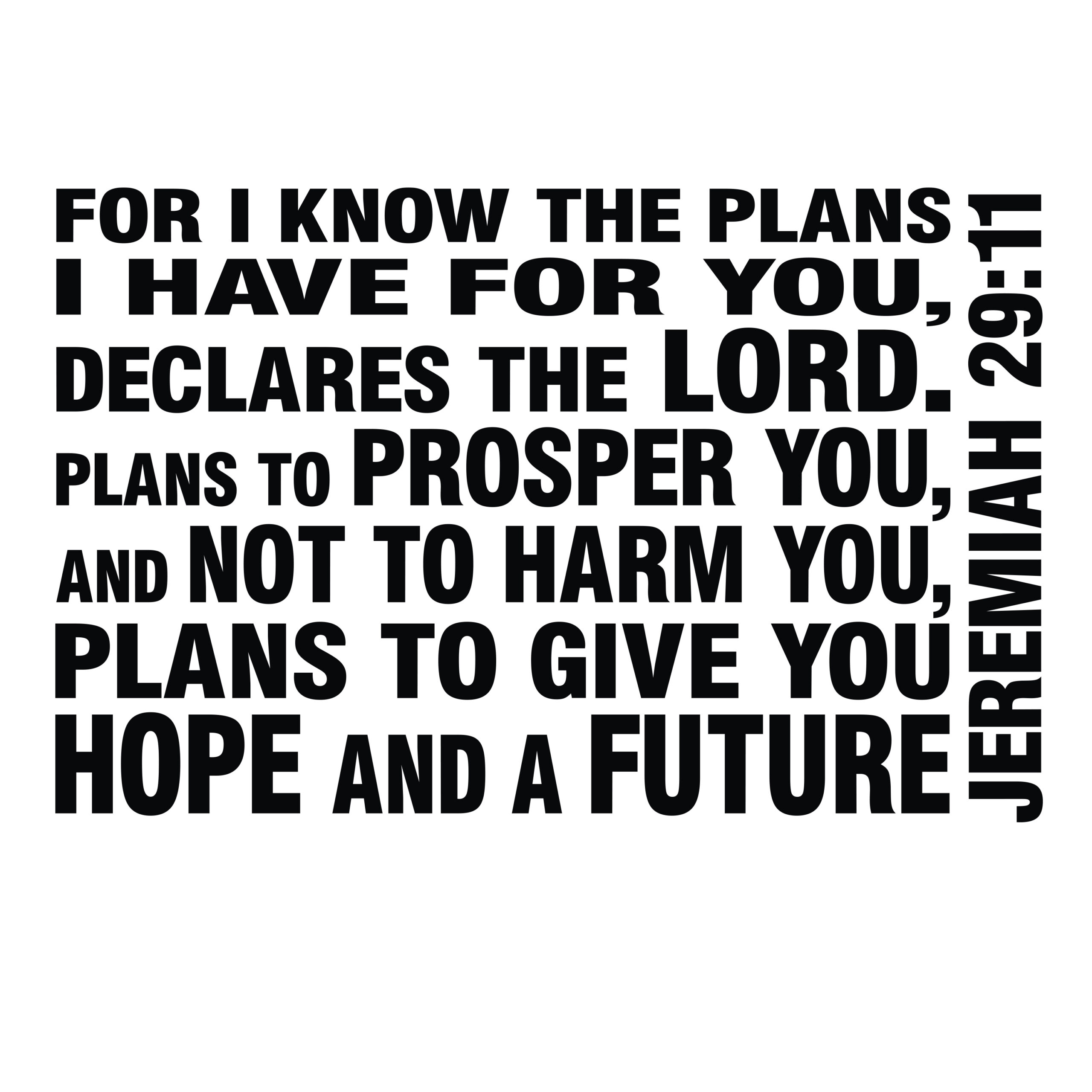 Jeremiah 29:11 Vinyl Wall Decal 7 by Wild Eyes Signs For I know the plans I have for you declares the Lord, Christian Subway Art, Religious Bible Verse Wall Decor, JER29V11-0007 - Image 2
