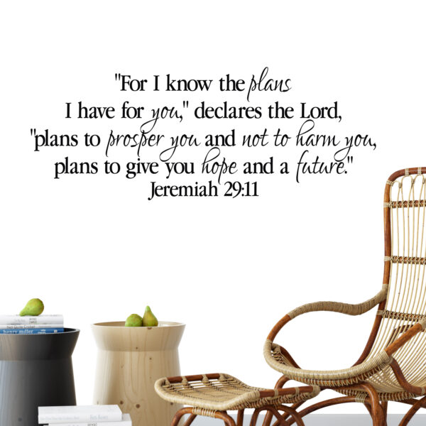 Jeremiah 29v11 Vinyl Wall Decal 13