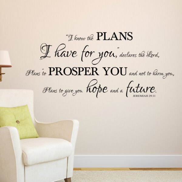 Jeremiah 29v11 Vinyl Wall Decal 26
