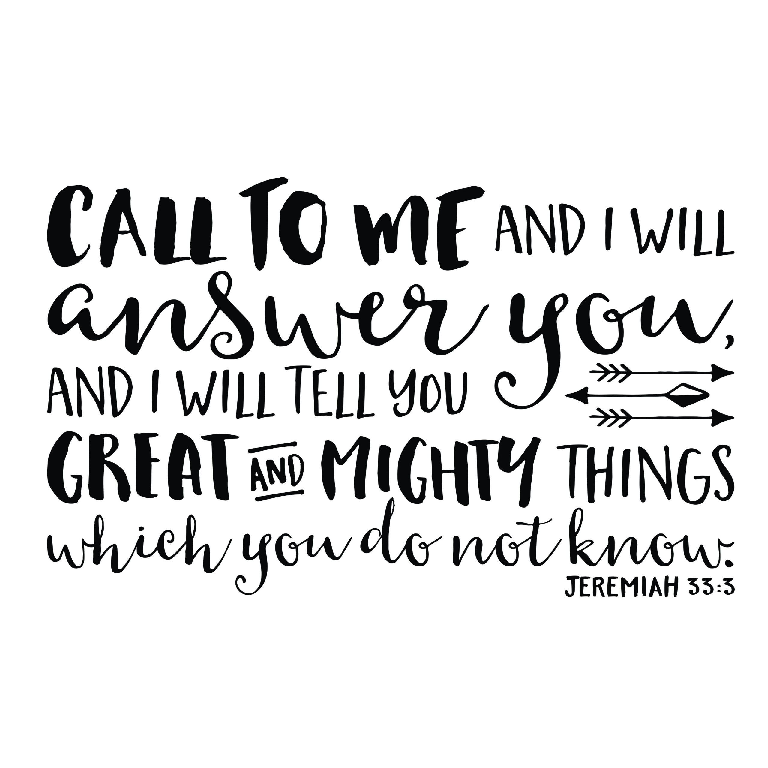 Jeremiah 33:3 Vinyl Wall Decal by Wild Eyes Signs God Call to me and I will answer you and I will tell you Great and Mighty things, Bible Verse, Youth, Explorer Tribal Nursery, Arrows, JER33V3-0001 - Image 3
