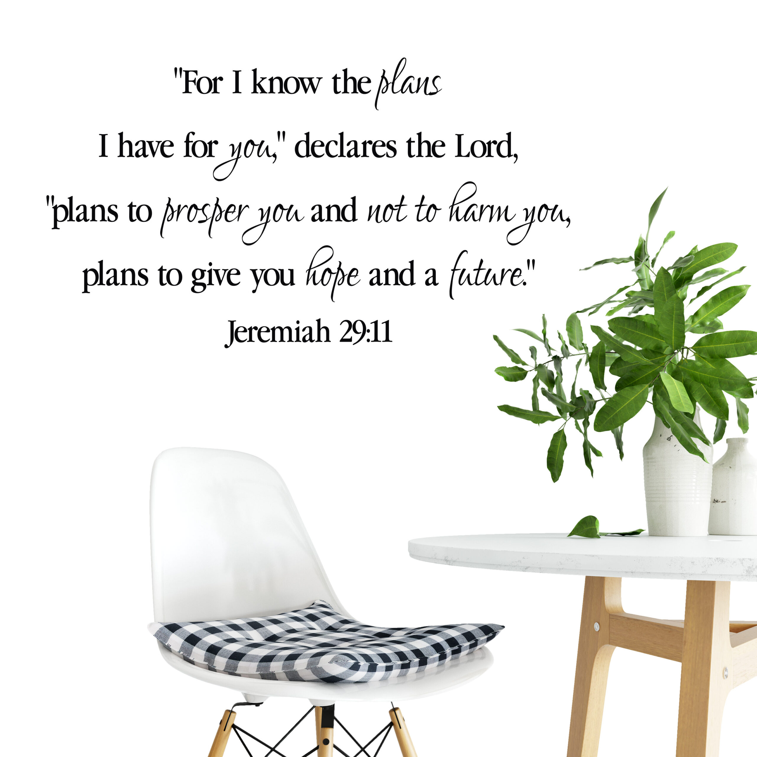 Jeremiah 29v11 Vinyl Wall Decal 29