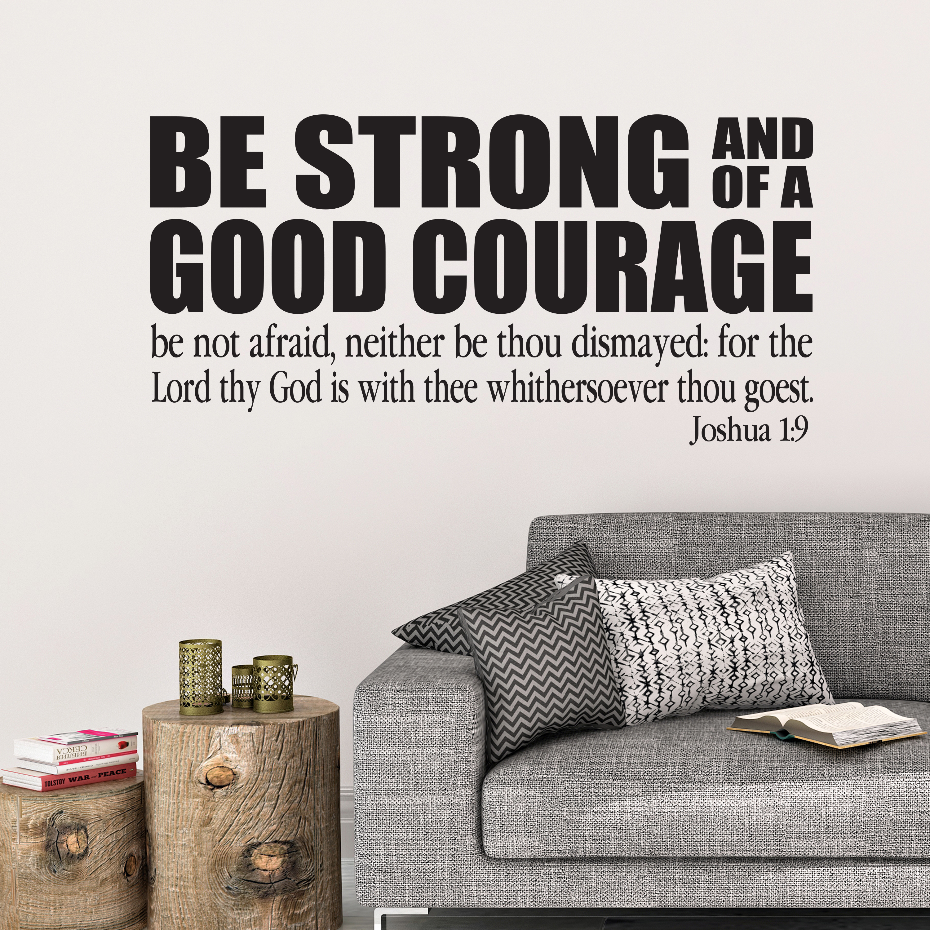 Joshua 1v9 KJV Vinyl Wall Decal 43 Be Strong And Of Good Courage