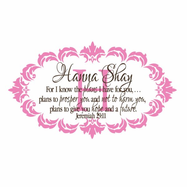 Jeremiah 29v11 Vinyl Wall Decal 22