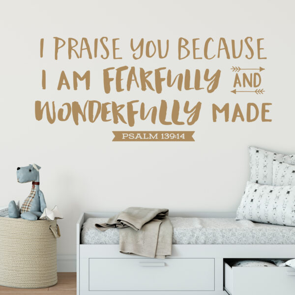 Psalm 139v14 Vinyl Wall Decal 24
