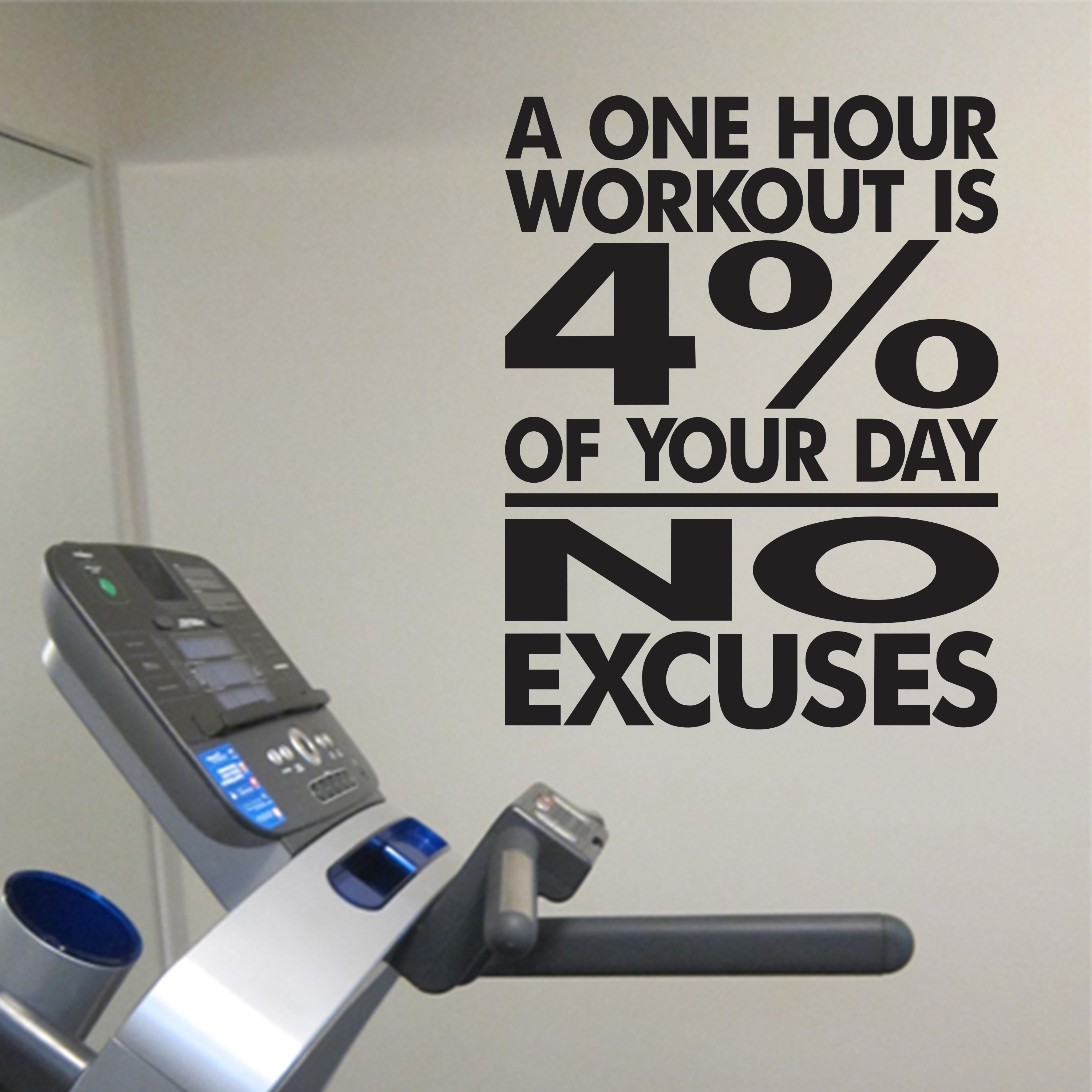 One Hour Workout Motivation Quotes Vinyl Art Sticker Home Room Gym Wall Decals