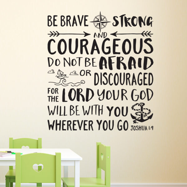 Joshua 1v9 Vinyl Wall Decal 35