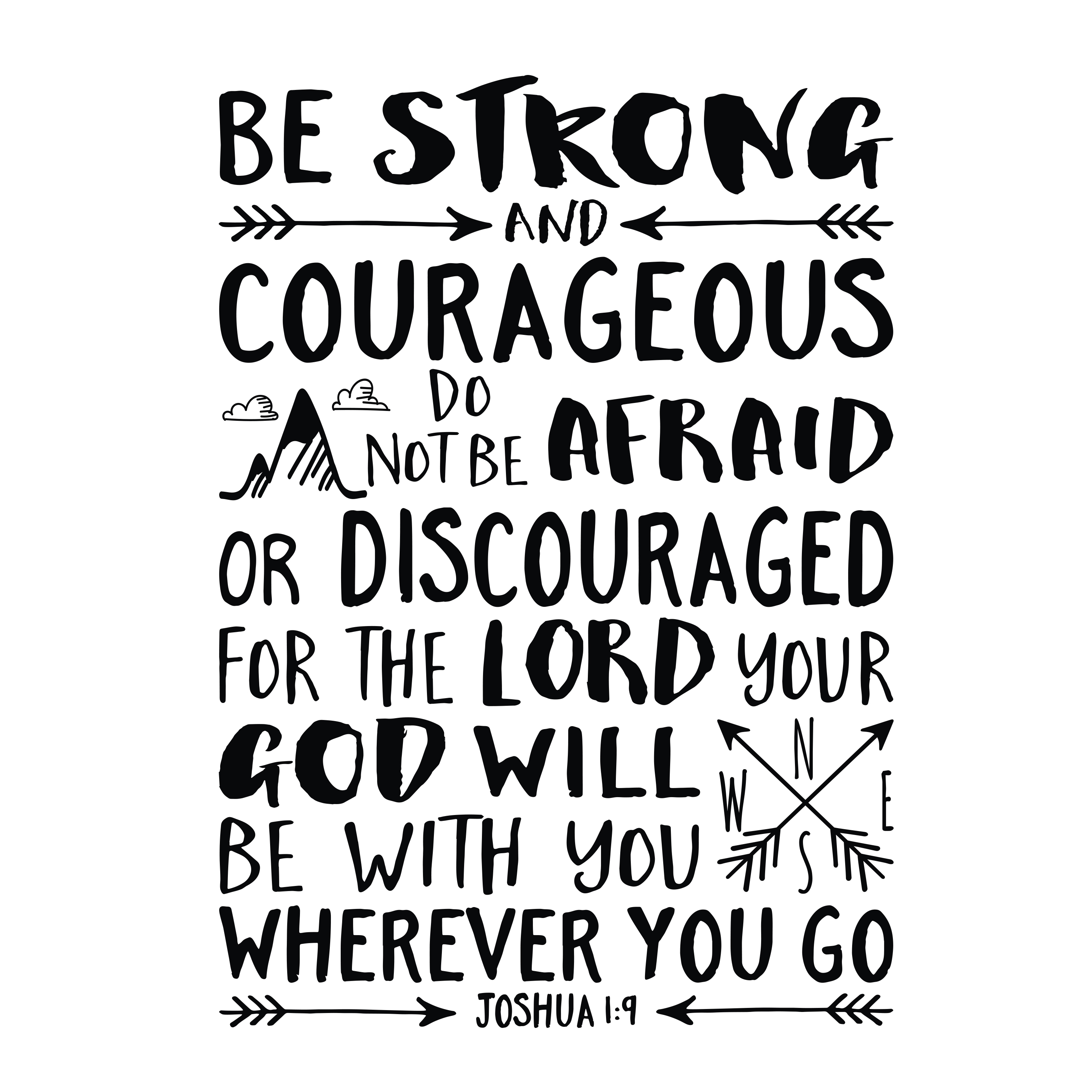 Be Strong And Courageous Bible Verse