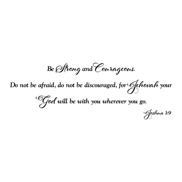 Joshua 1v9 Vinyl Wall Decal 45